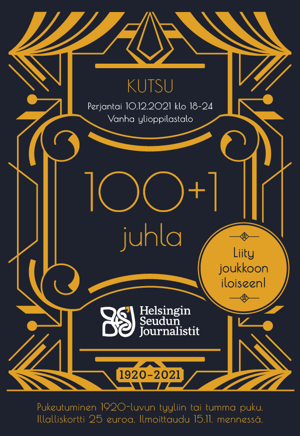 Jäsenkutsu HSJ 100+1 -juhlaan 10.12.